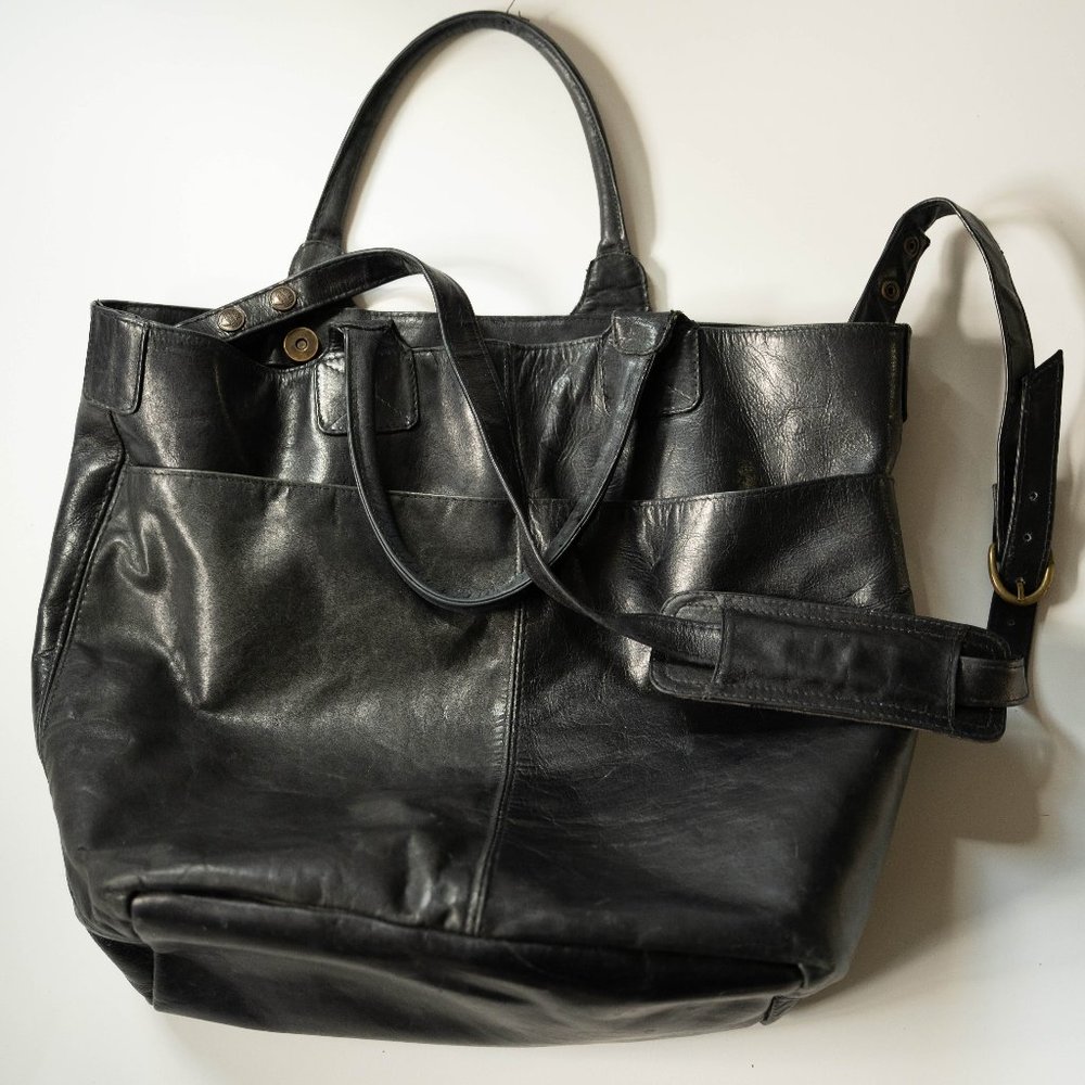 Hidesign Black leather tote bag